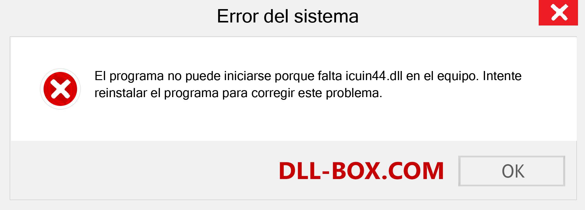 ¿Falta el archivo icuin44.dll ?. Descargar para Windows 7, 8, 10 - Corregir icuin44 dll Missing Error en Windows, fotos, imágenes